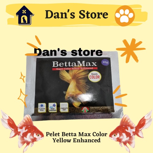 Pelet Betta Max Color Yellow Enhanced - Pelet Ikan Kecil Cupang Kuning