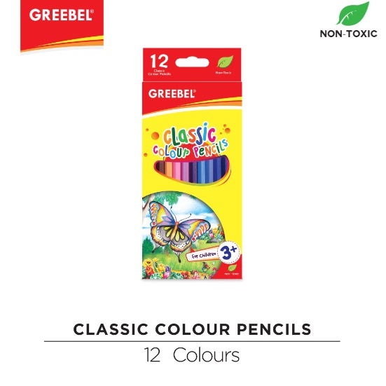 Pensil Warna GREEBEL 12 Warna CLASSIC Panjang