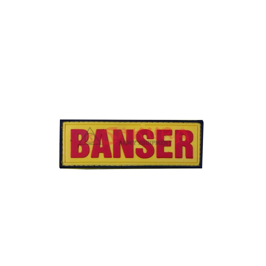 Patch Rubber BANSER Perekat Tempelan Tulisan Banser