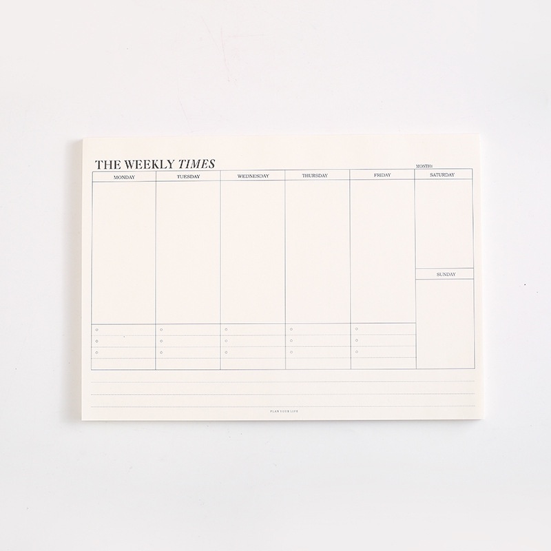 Buku Catatan Jadwal Mingguanbulanan Desain Simple Untuk Pelajarkantor