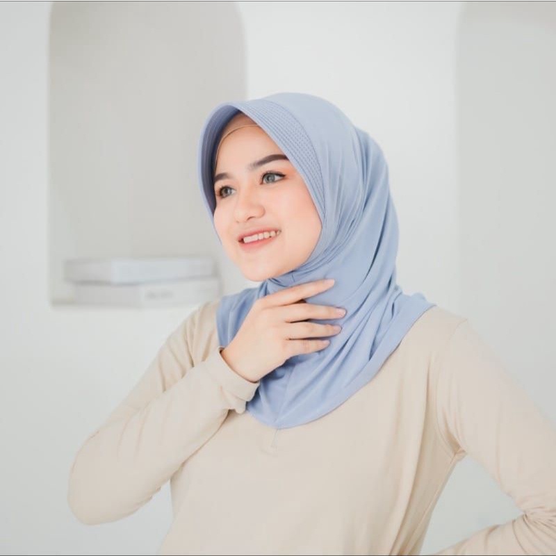 JILBAB SPORT // JILBAB VOLLEY // HIJAB SPORTY // JILBAB INSTAN SPORT // KERUDUNG INSTAN-Denim