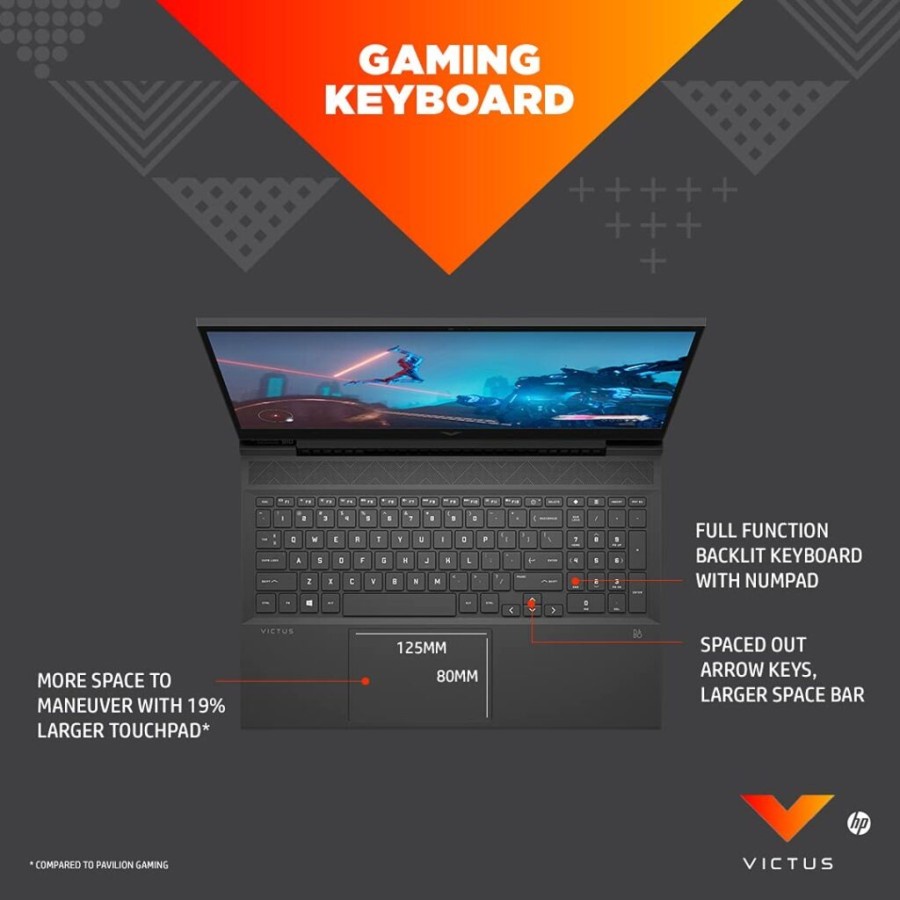 Laptop Gaming Murah HP Victus 15 INTEL i5 12450H 16GB 1TB SSD GTX1650 Full HD IPs 144Hz Win11