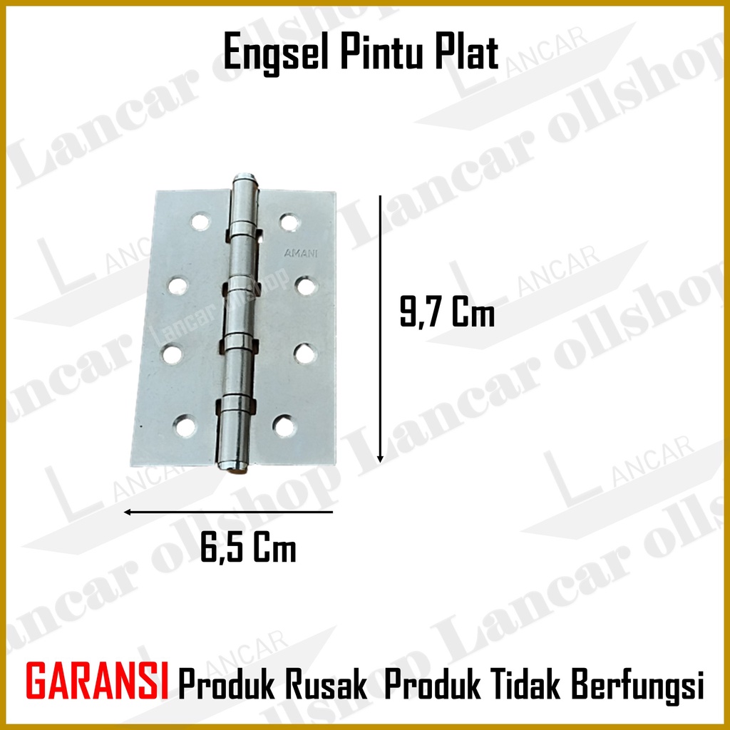 Engsel pintu plat 4 inch CP / Engsel jendela