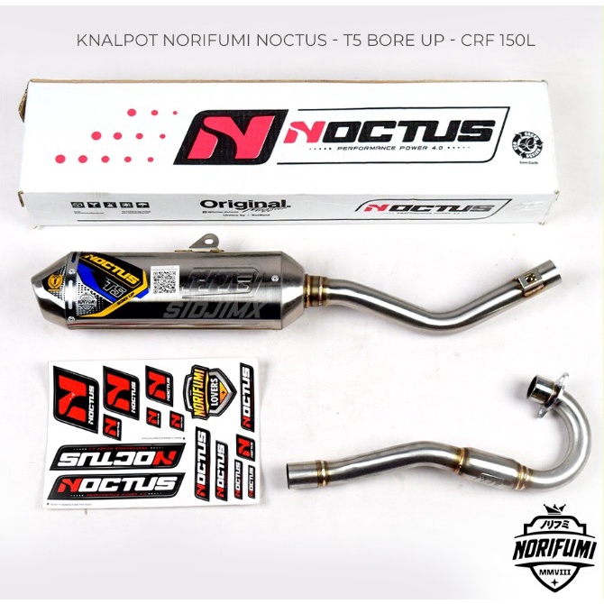 Knalpot Norifumi CRF150L Bore UP TYPE Noctus T5 ,Torc , Rocket 4 SE CRF 150 Original Asli By Norifum