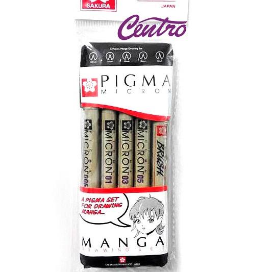 

Big Sale Sakura Micron PM-5 Manga set Isi 5 Drawing Pen