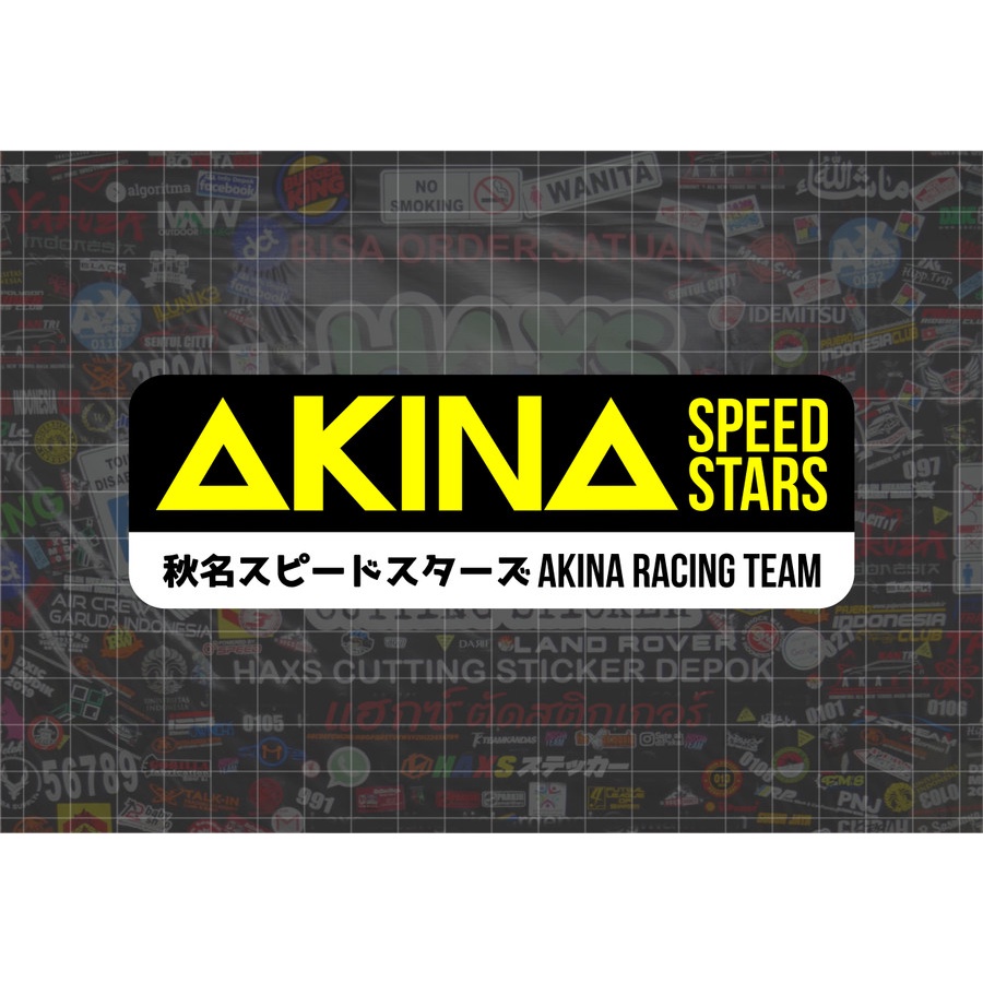 Cutting Sticker Akina Speed Star V1 Ukuran 15.5 Cm Untuk Mobil