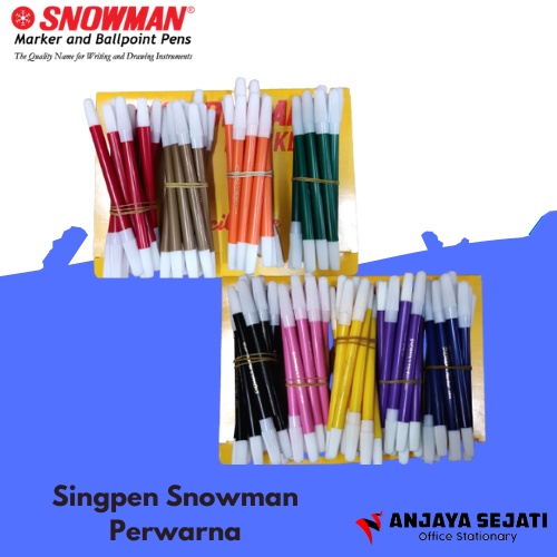 

Singpen Warna PW1A | Spidol 1Warna | Spidol Snowman | Perlusin (12pcs)