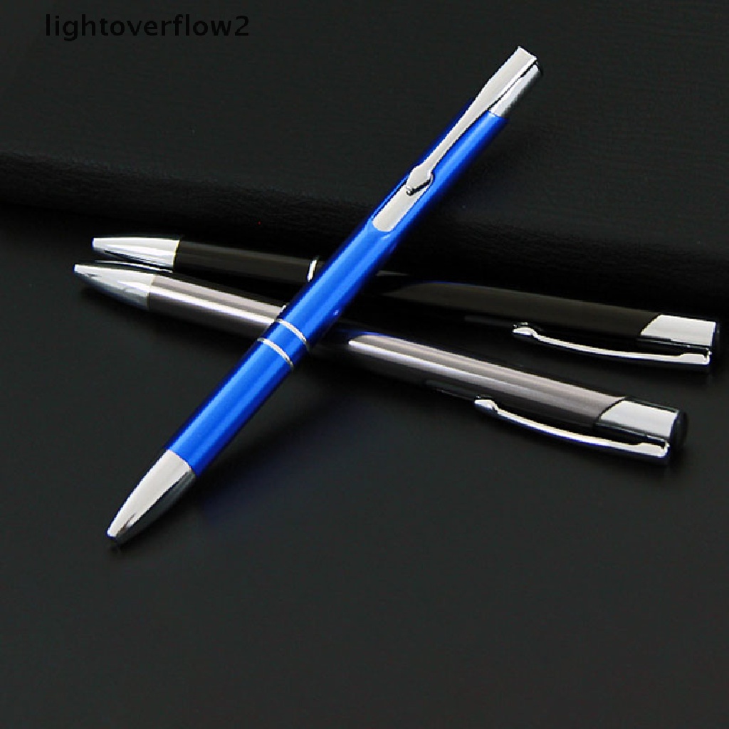 (lightoverflow2) Pulpen metal Retractable Untuk Sekolah / Kantor