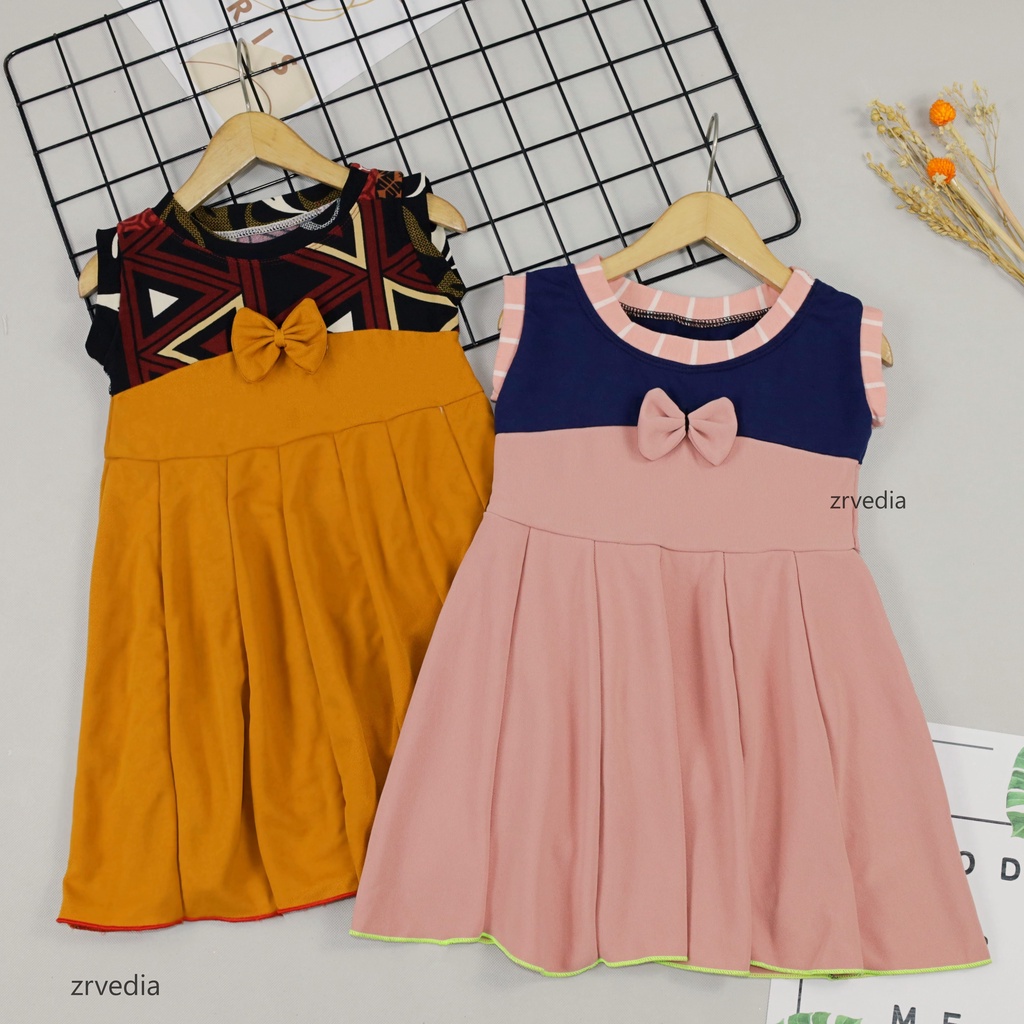 Dress Aila size Bayi - 6 Tahun / Dres Pesta Murah Grosir Baju Anak Perempuan Harian Gaun Yukensi