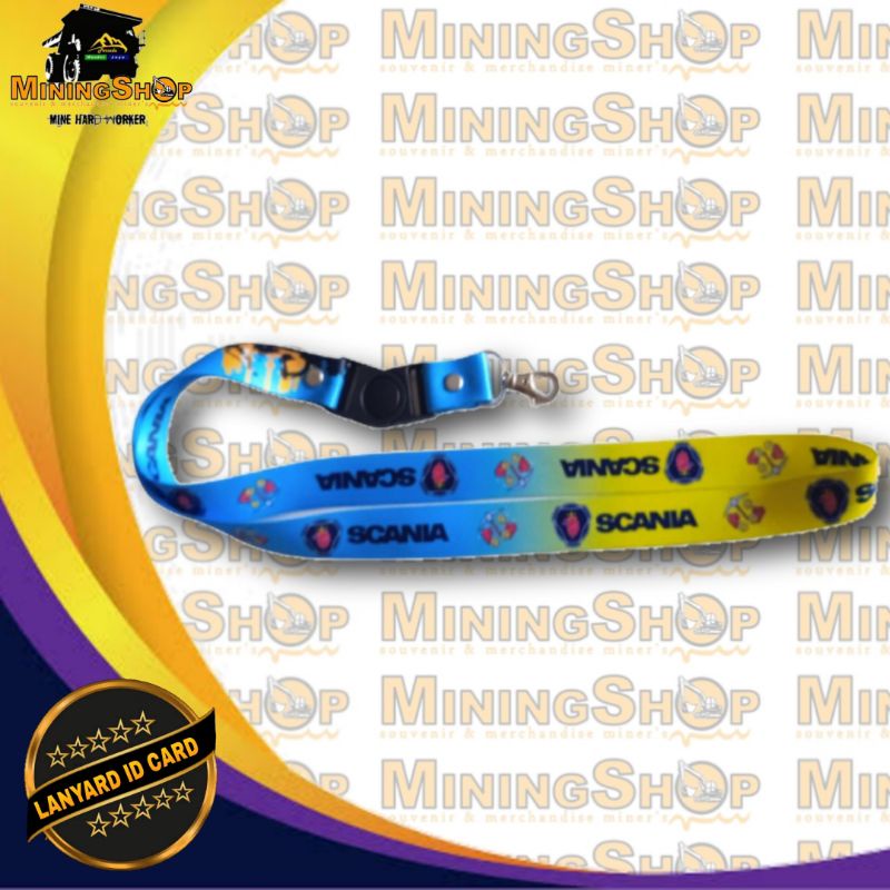 

lanyard tali id card gantungan name tag tissue printing motif SCANIA