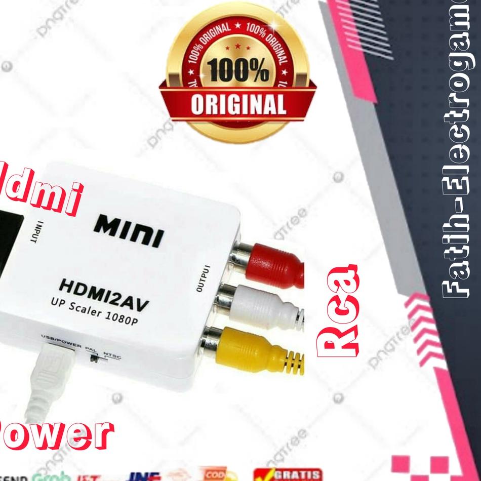 {SR.22Oc22ᴹ} Hdmi to rca / hdmi to rca av / mini hdmi2av / hdmi to av / converter hdmi to rca kualit