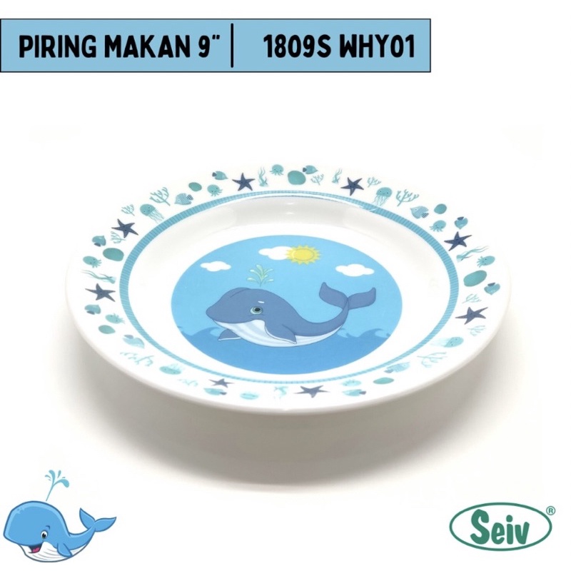 Piring Makan 9 Inch Melamin Onyx Seiv Karakter Anak | Piring Anak Gambar Lucu | Piring Sup