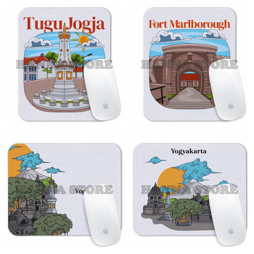 Mouse pad Alas Souvenir Jogja Yogyakarta Jawa Malioboro