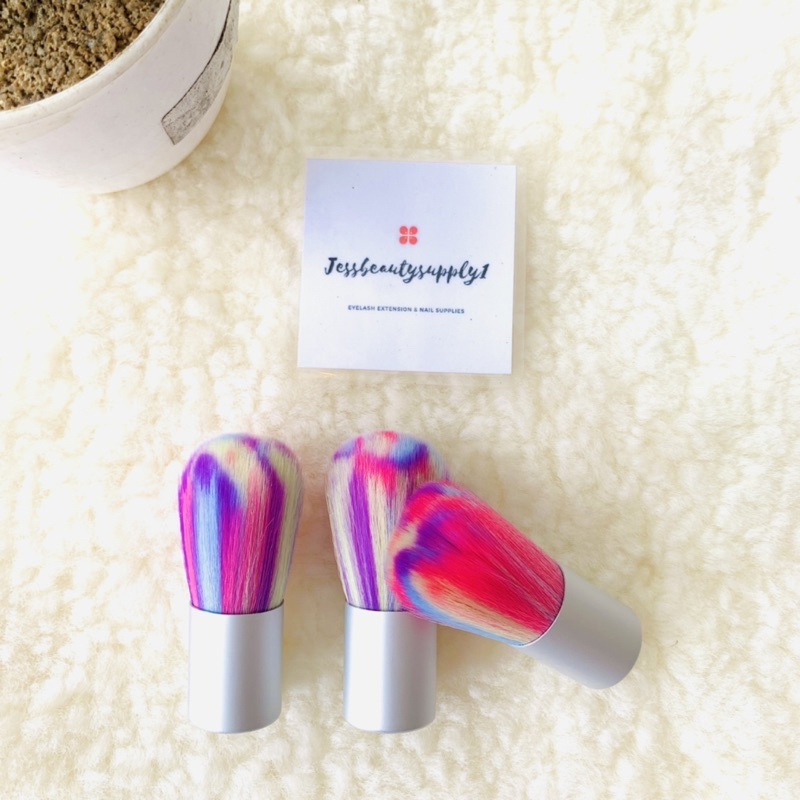 RAINBOW DUST BRUSH NAIL ART / kuas debu nailart kuas blush on makeup