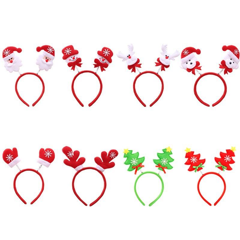 BANDO Natal Rusa Bulu Bando Rusa Merah Kado Christmas Deer Headband