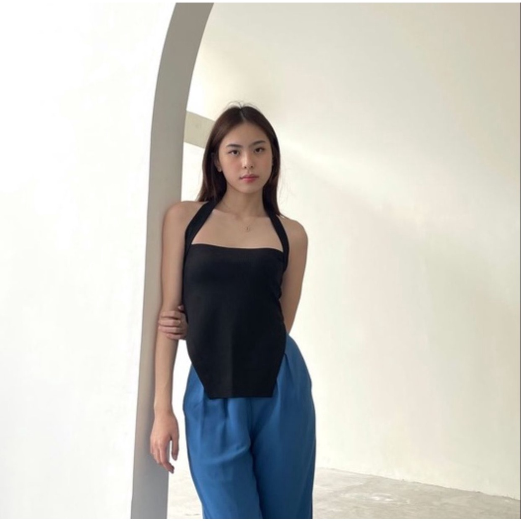 (COD) OH Fashion Heather Halter Neckline Top / Atasan Wanita #0458