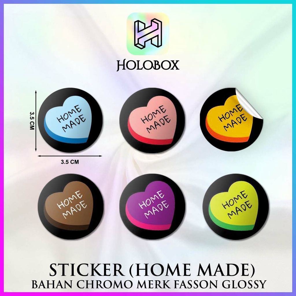 

Sticker Murah – Sticker Glossy Home Made 3,5x3,5 | S16 - All varian