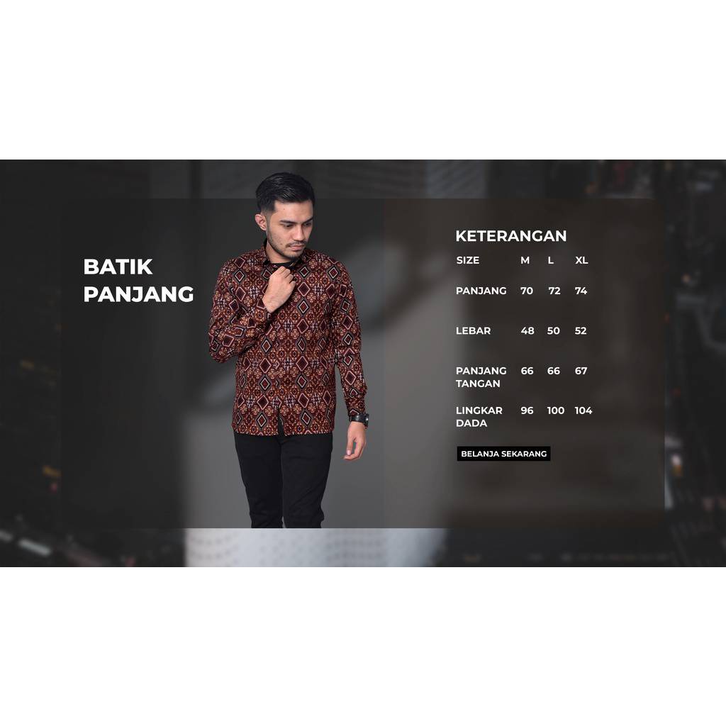 Menfashionhouse Kemeja Batik Pria Lengan Panjang Premium Slimfit Motif Songket Cowok Murah Berkualitas