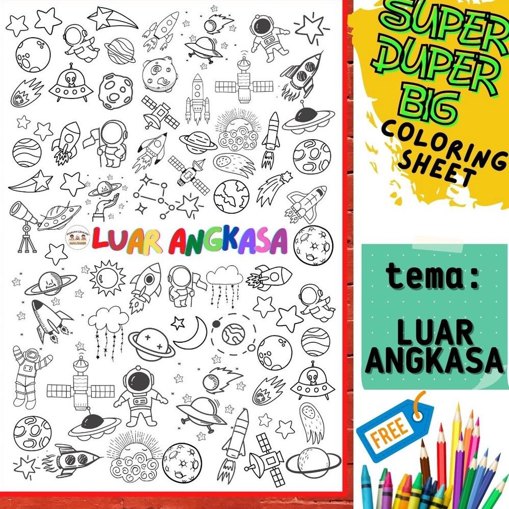 

[KODE PRODUK QCTNR6684] KERTAS MEWARNAI JUMBO Poster Mewarnai Raksasa Ukuran Besar Yukitadraw SERI DOODLE RAKSASA | Mainan edukasi kreasi anak kertas mewarna jumbo besar giant coloring sheet crayon