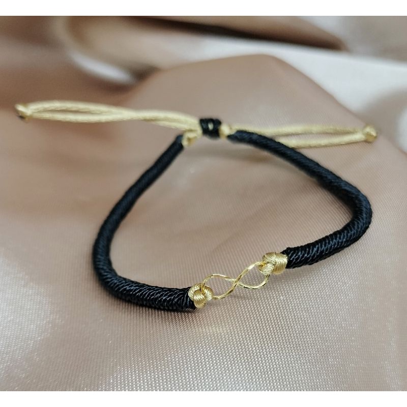 Gelang Serut Charm Ifinity emas 8K 375%
