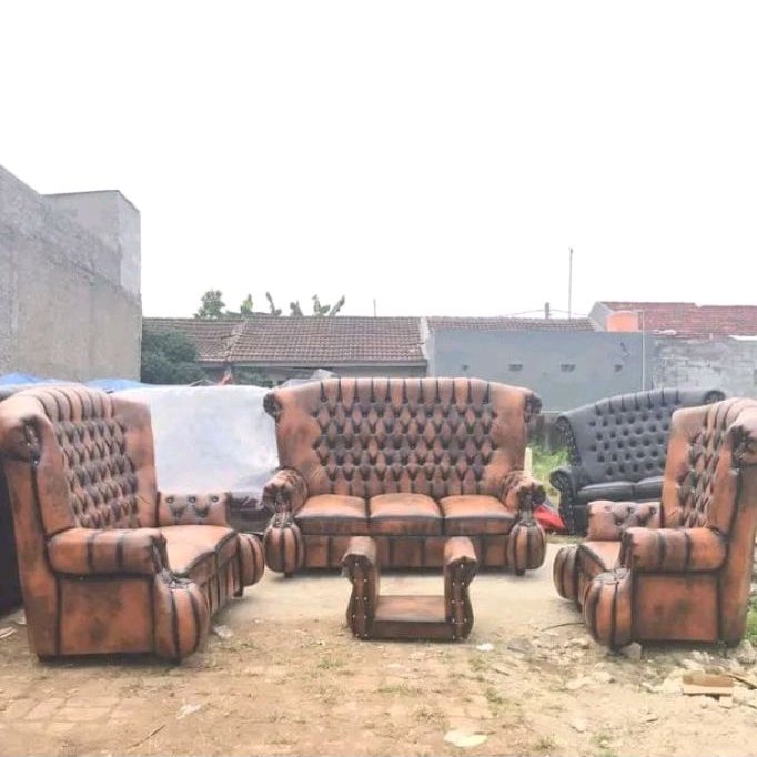 Sofa Jaguar Kaisar Jumbo 321 Wosh + Meja (Sofa Ruang Tamu)