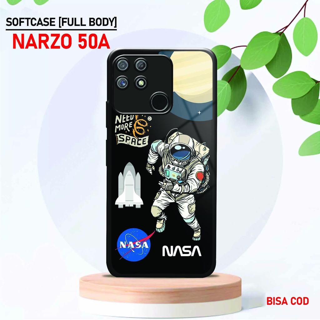 Softcase Kaca Kilau Realme Narzo 50A - ( SC 56 ) Case Full Body Realme Narzo 50A - Silikon Glossy Re