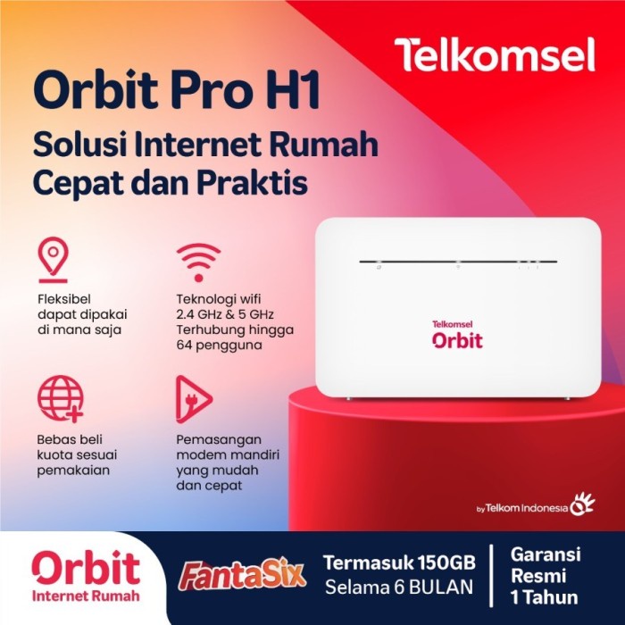 Telkomsel Orbit Pro H1 Modem WiFi 4G High Speed