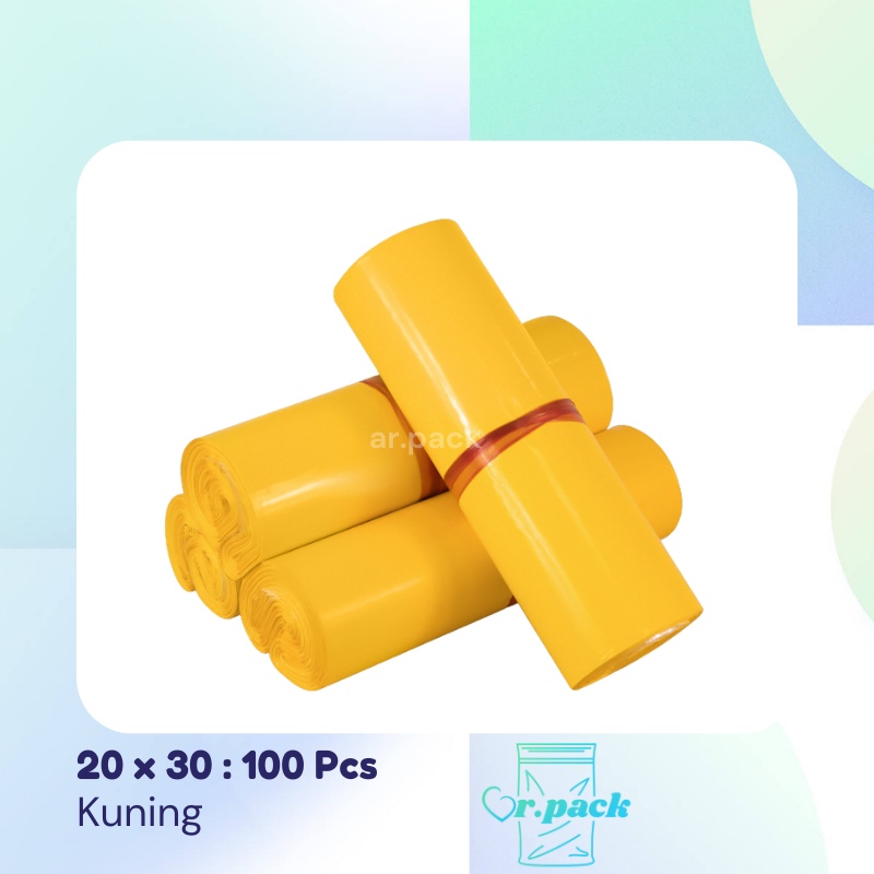 

Plastik Polymailer Kuning 20x30 100pcs Semi Glossy