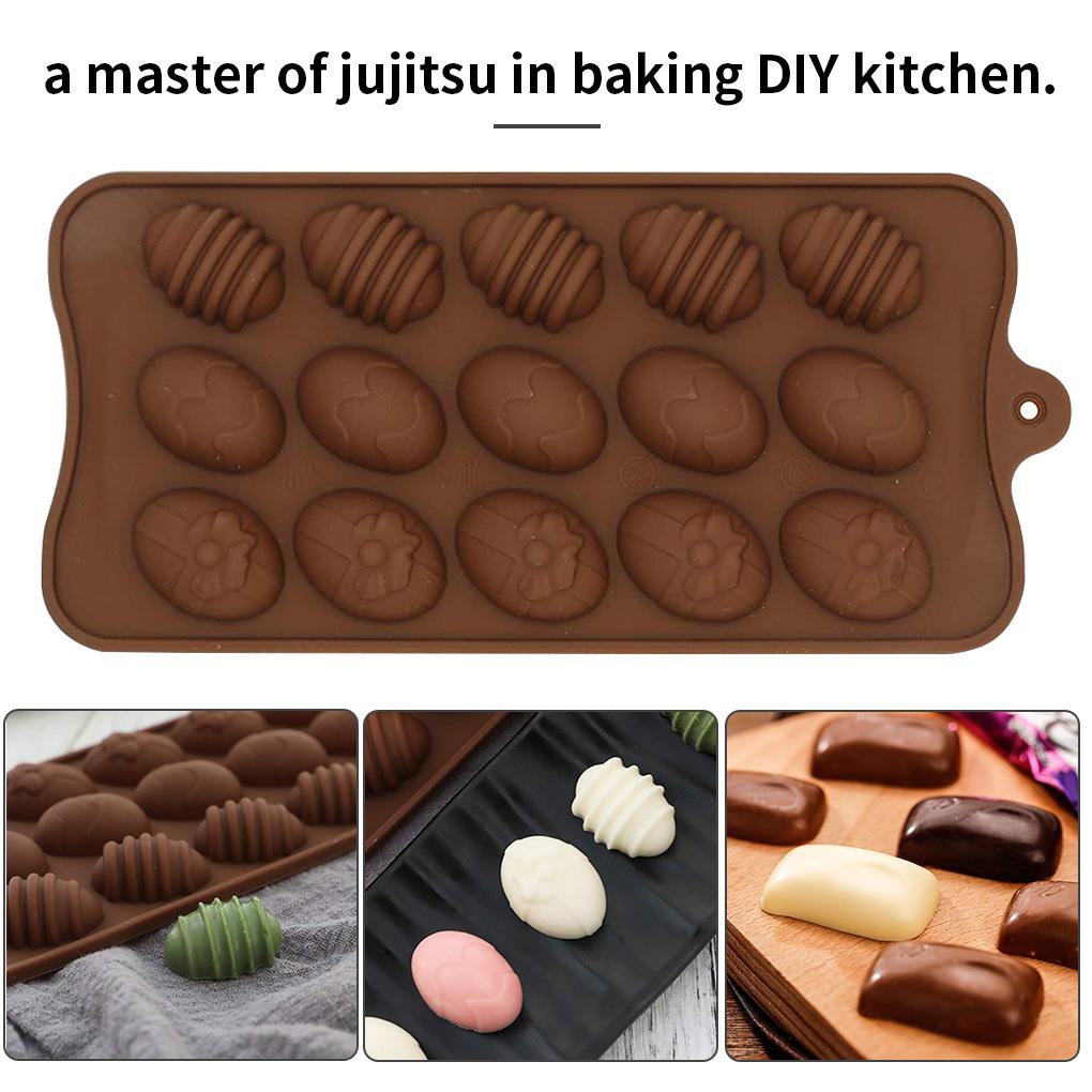 Cetakan Coklat Easter Egg Shaped Chocolate Silicone Mold Jelly