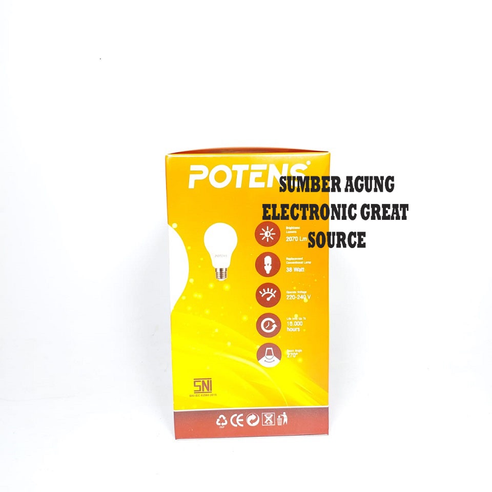 Potens Lampu LED 23W Glory 23 Watt E27 2070 Lumen Cahaya Putih
