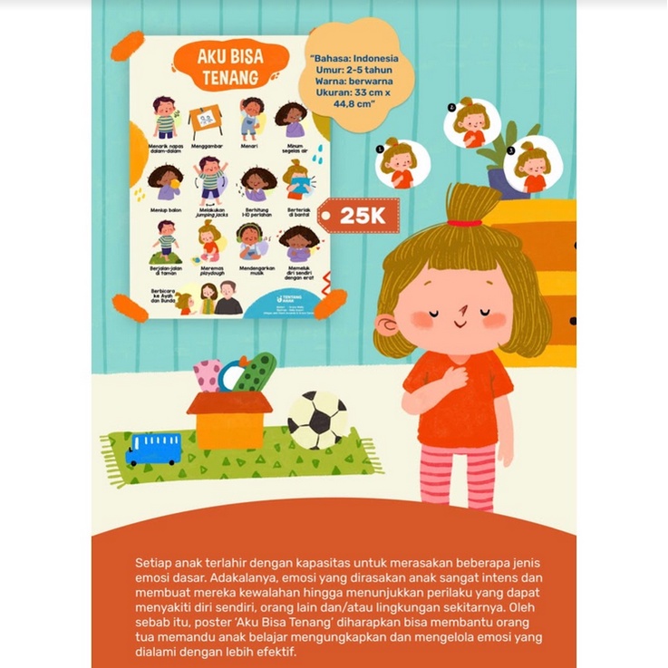 Tentang Anak &quot;Aku Bisa Tenang&quot; Poster - Poster Edukatif Anak Developmental Sensory Motorik Anak