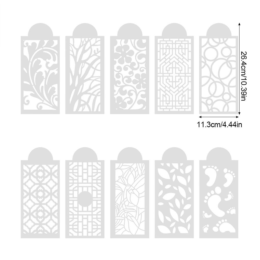 Paket 10tahun Pernikahan Kue Bunga Dapat Digunakan Kembali Lipat Template Pastry Border Cetakan DIY PET Stensil Bakery Baking Perlengkapan