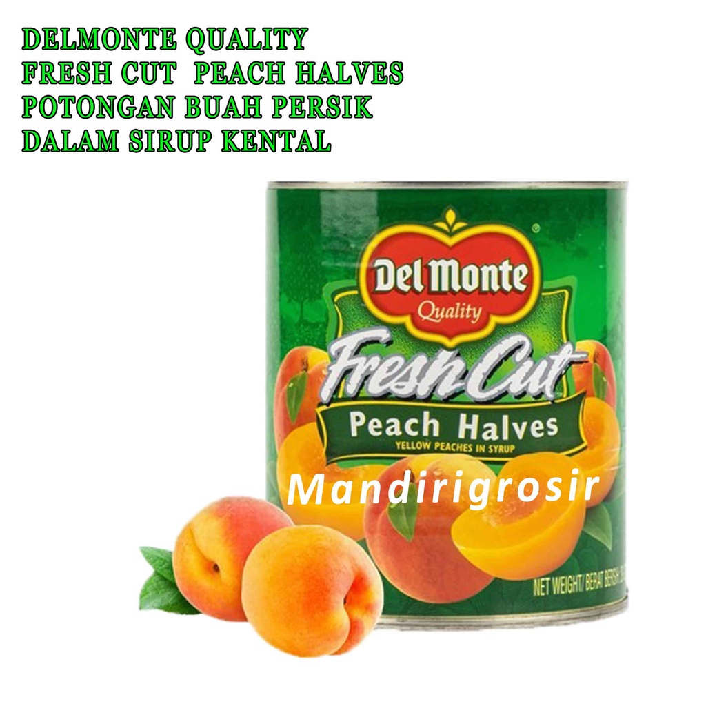 Fresh Cut Peach Halves * Delmonte * Potongan Buah Persik Dalam Sirup Kental * 825g