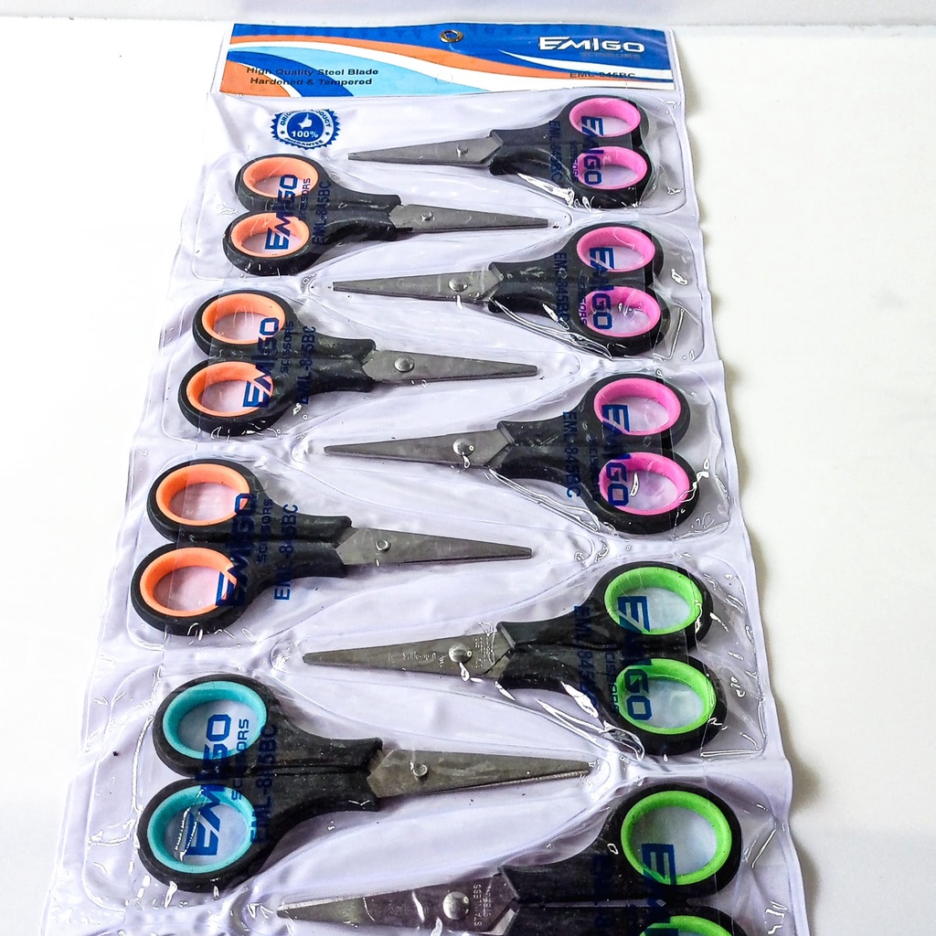 

tyvf 12pcs Gunting Emo Kecil EML-845BC Kemasan Renceng Grosir