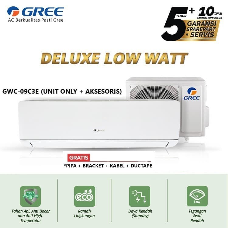 GREE AC 1PK Deluxe Low Watt GWC-09C3ES