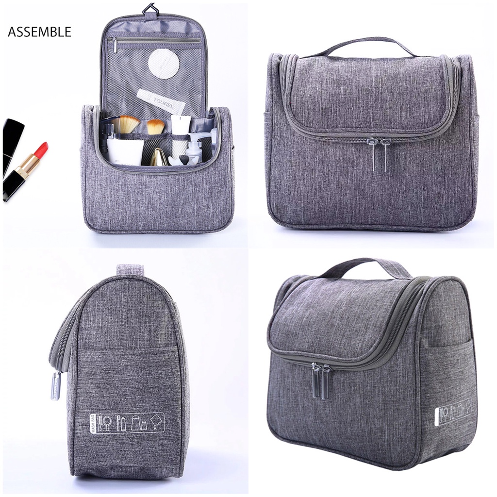 Toiletry Hanging Travel Bag Denim / Tas Kosmetik Denim Waterproof