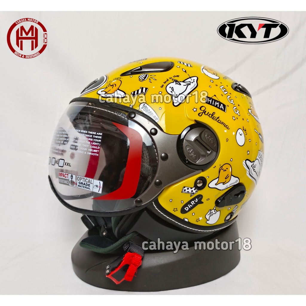 Helm KYT ELSICO GUDETAMA YELLOW|HALF FACE