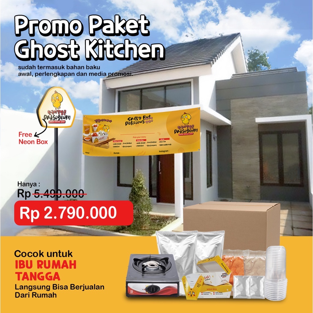 

Paket Usaha Makanan Jajanan Korea Popcorn Chikin Daksogeum Ghost Kitchen