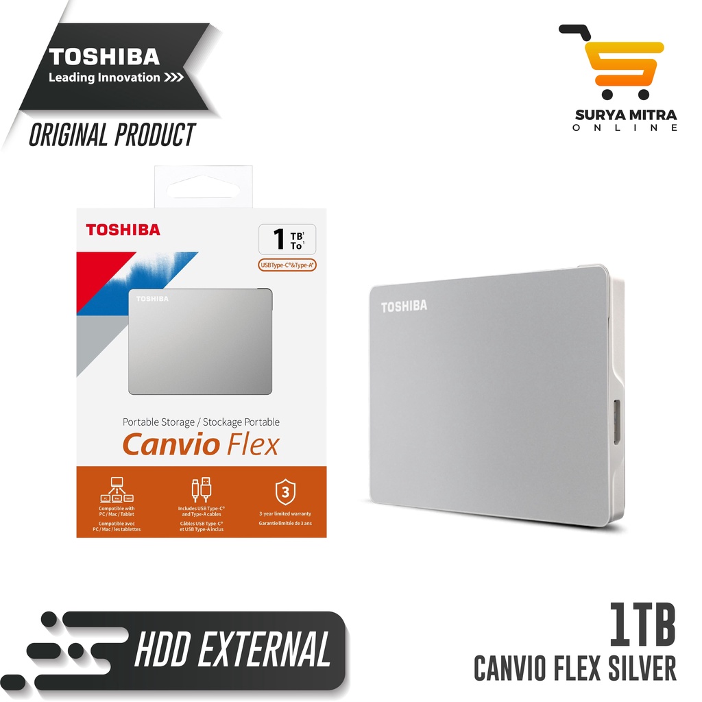 Toshiba Canvio Flex External HDD Harddisk Usb3.2