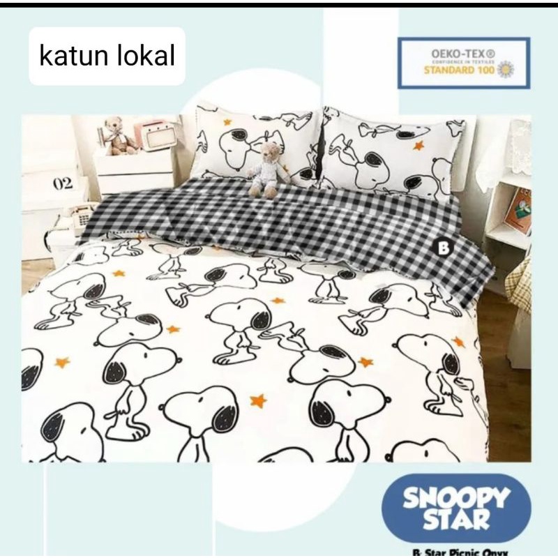 Sprei Homemade Bahan Katun CVC Premium Motif Snoopy Star dari STAR