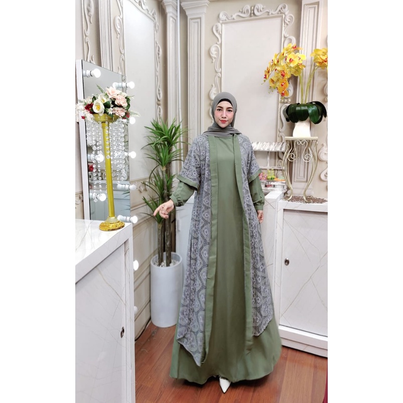(cod) New Arrival Collection Gamis Kejora Dress | Gamis 2022 Terbaru Modern |gamis brokat pesta mewa