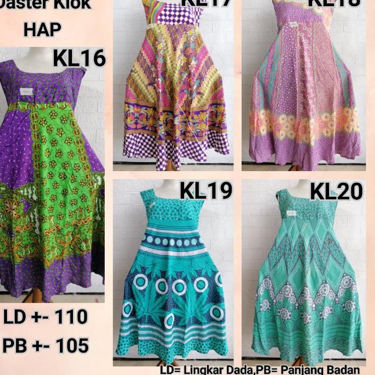 BBA.18Oc22d– Daster Klok HAP Rijek Sablon Minor LD 100-110 Adem (Harap Dibaca Sebelum Membeli)