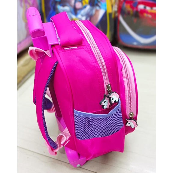 PROMO TERMURAH Tas Trolley Dorong PAUD / TK 3D Motif TIMBUL ( zoom otot Love )