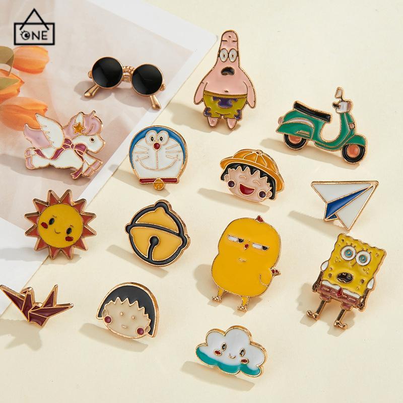 COD❤️Bros Peniti Premium Lucu Cute Pin Brooch Pin Bros Acrylic Akrilic Korean Style Cute Import  Pin Tas Lucu-A.one