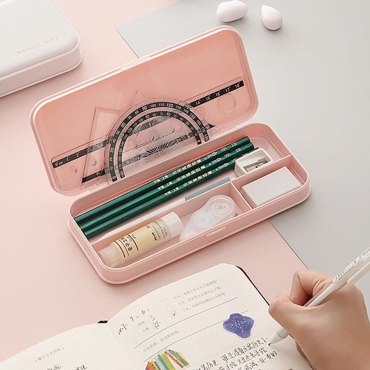 

ㅈ (CTSHOP1) Kotak Pensil Minimalis Pencil Case Aesthetic Minimalist Korean Hard Pencil Case Aesthetic ,,