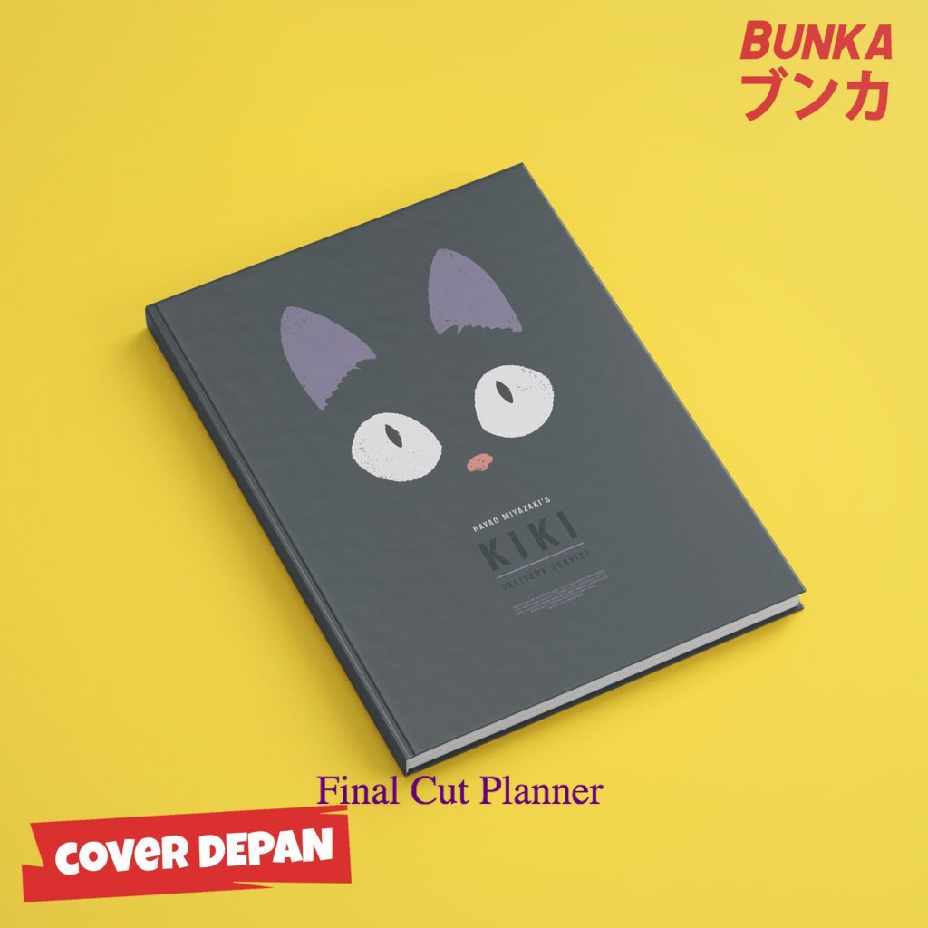 

Notebook Ghibli Kiki Cat Hardcover A5 Buku Tulis Catatan Note Agenda Planner Jurnal .
