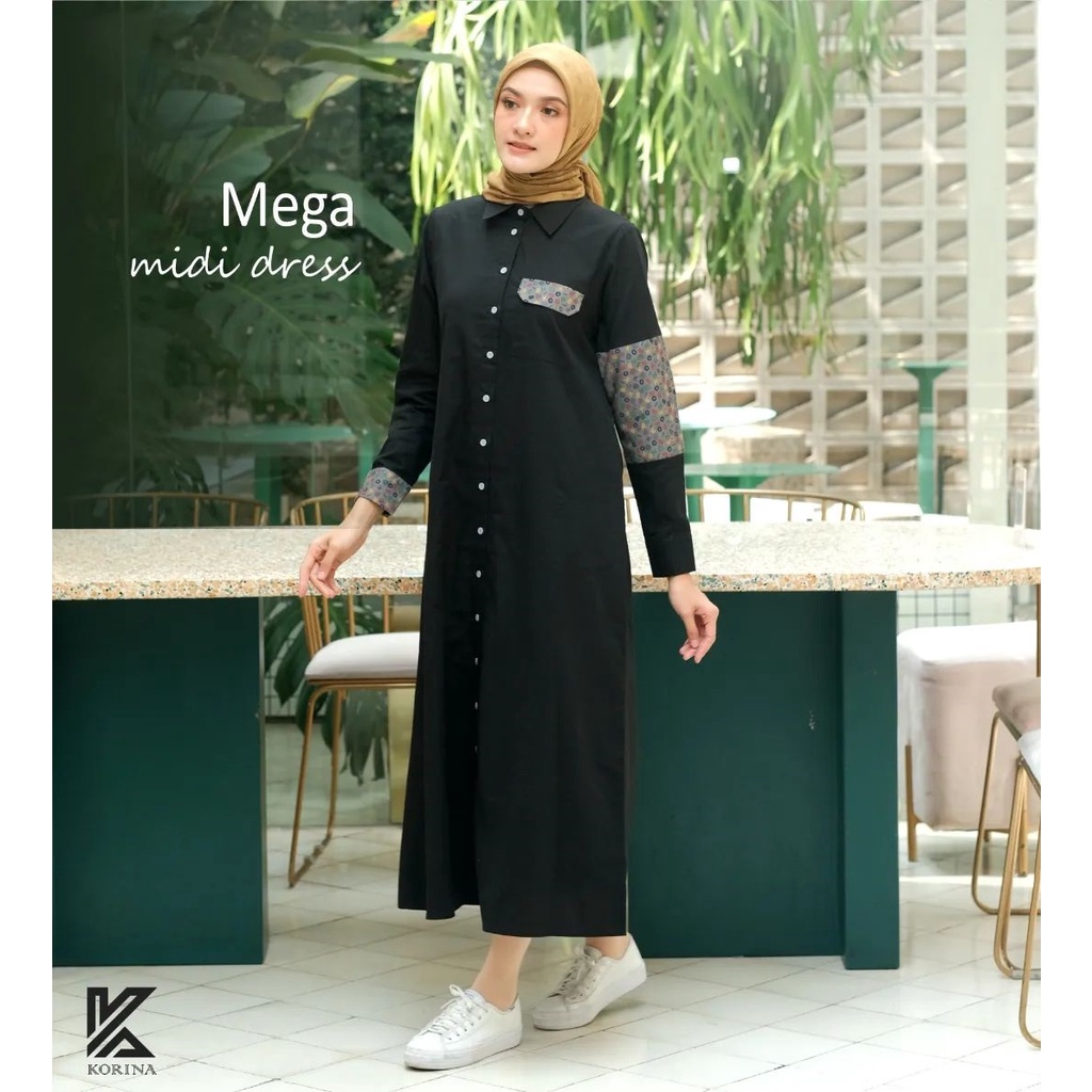 Korina_id - Mega midi dress | dress wanita muslim
