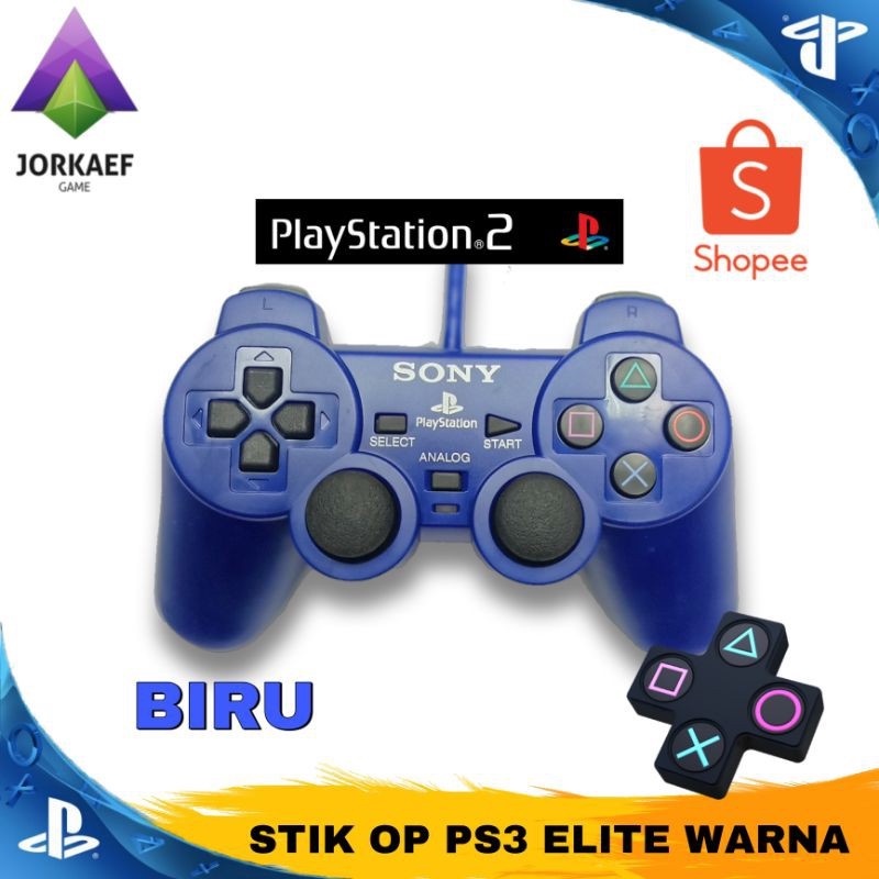 STIK OP PS2 ELITE WARNA (-MERAH - PUTIH - BIRU)