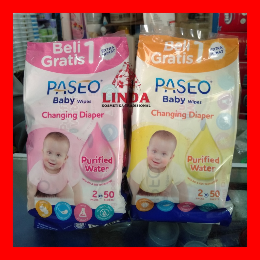 PASEO BABY WIPES BOGOF ( BUY 1 GET 1) / TISU BASAH BAYI