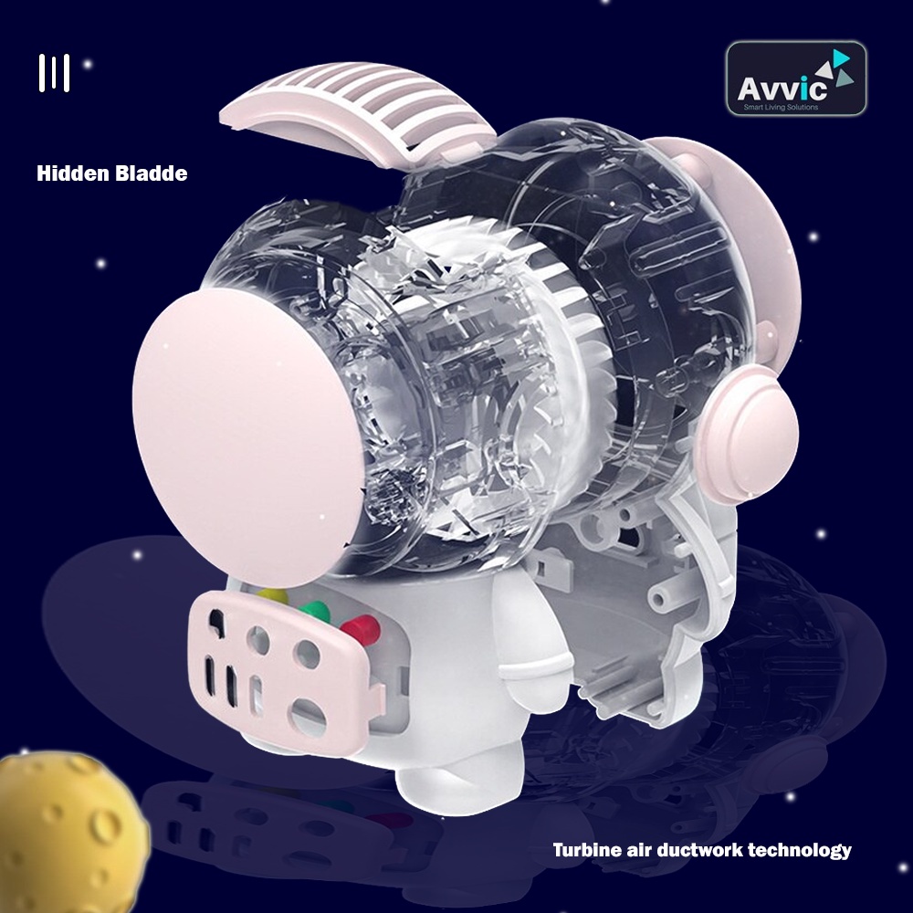 Kipas Angin Karakter Spaceman Mini Portable Fan Astronaut Cute Fan